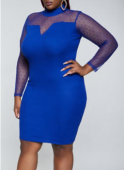 plus blue dress