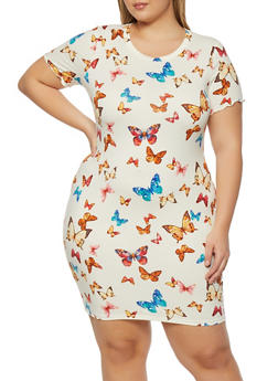 plus size band t shirt dress