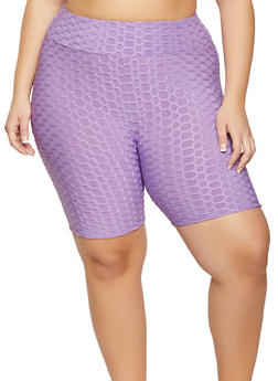 plus size biker shorts with pockets