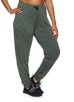 plus size drawstring joggers