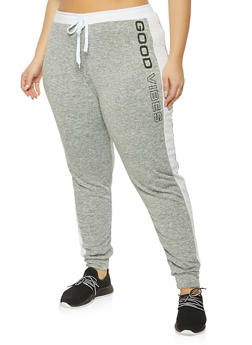 plus size drawstring joggers