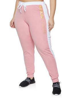 plus size drawstring joggers