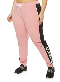 plus size drawstring joggers