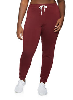 plus size drawstring joggers