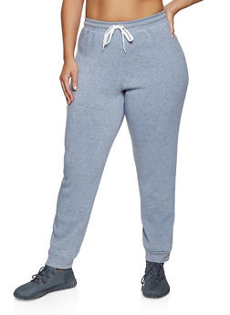 plus size fleece lined joggers