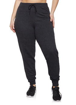 plus size drawstring joggers