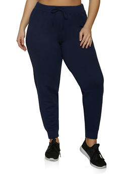 plus size drawstring joggers