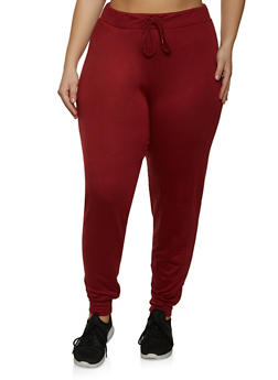 plus size drawstring joggers