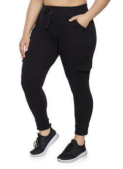 plus size drawstring joggers