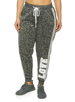 plus size drawstring joggers