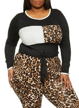 plus size snake print top