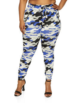 plus size camo jogger pants