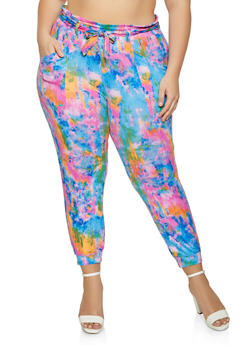 plus size tie dye jogger set