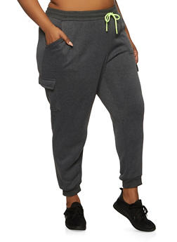 plus size drawstring joggers