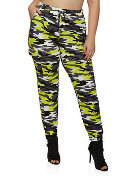 plus joggers camo rainbow