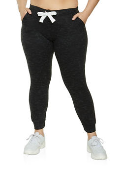 plus size fleece lined joggers