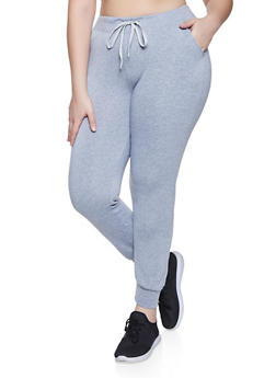 plus size fleece lined joggers