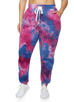 fleece tie dye joggers