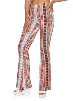 multicolor flare pants