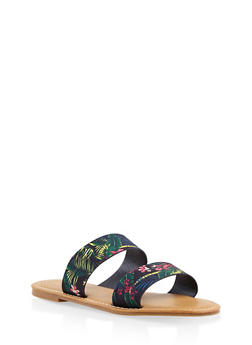 rainbow women's slide sandals