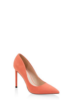 low orange heels