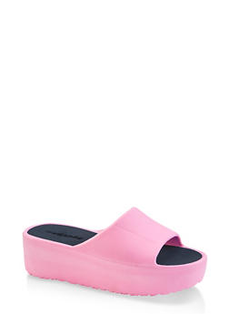 rainbow platform sandals