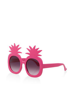 Plastic Pineapple Round Sunglasses - 3133071220381