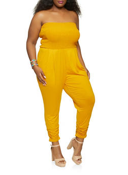 plus size yellow jumpsuit