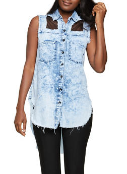 womens denim tops
