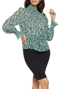 leopard print high low top