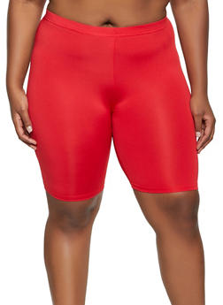 plus size red shorts