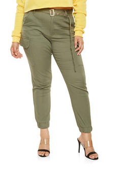 plus size cargo joggers