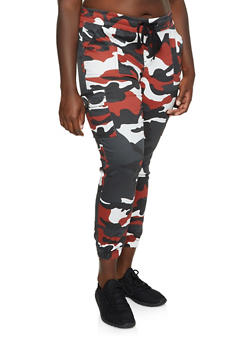 plus size camo cargo joggers