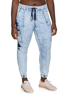 denim joggers women's plus size