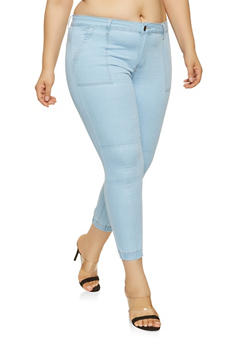 plus size denim joggers