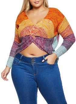 rainbow plus size top