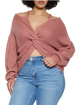 blush pink plus size tops