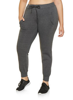 plus size fleece lined joggers