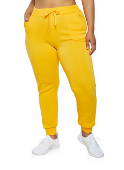 plus size drawstring joggers