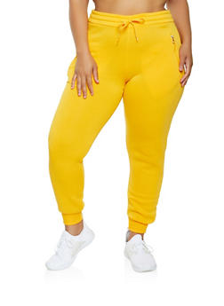 plus size drawstring joggers