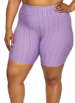 purple biker shorts plus size