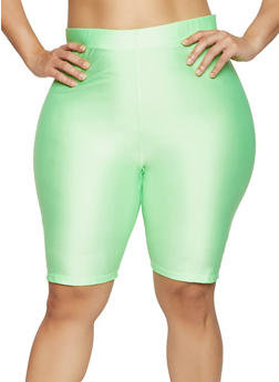 neon plus size biker shorts