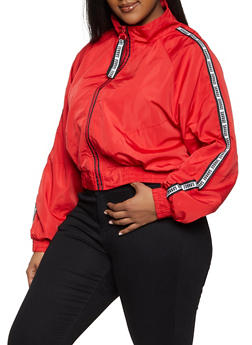 plus size windbreaker outfit