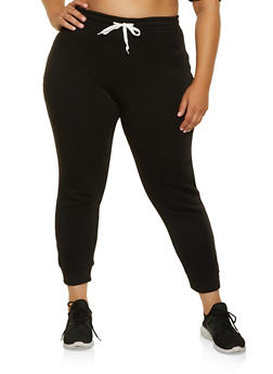 plus size fleece lined joggers