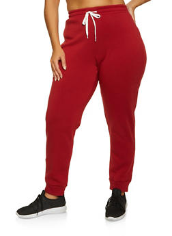 plus size fleece lined joggers