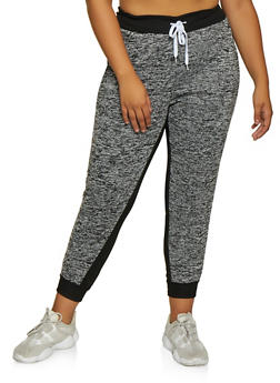 plus size fleece lined joggers