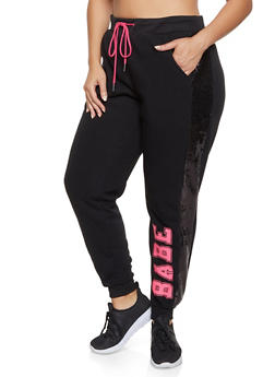 cheap plus size joggers