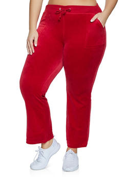 plus size red pants