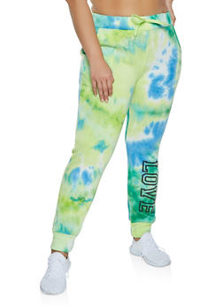 plus size tie dye joggers set