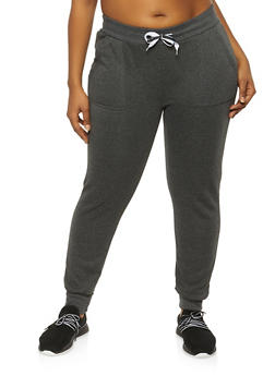 plus size drawstring joggers